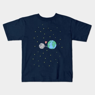 BFF Earth And Moon Kids T-Shirt